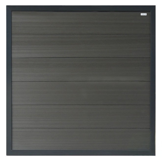 Elephant Schutting Forte Composiet Antraciet met Antraciet Frame 180x180cm